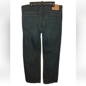 Men's 36X32 Levi's 569 WATERLESS Loose Straight Dark Wash Denim Blue Jeans ~EUC~